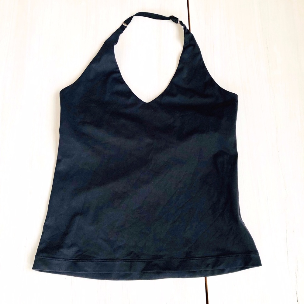 MALIA MILLS Black Tankini Halter Swim Top